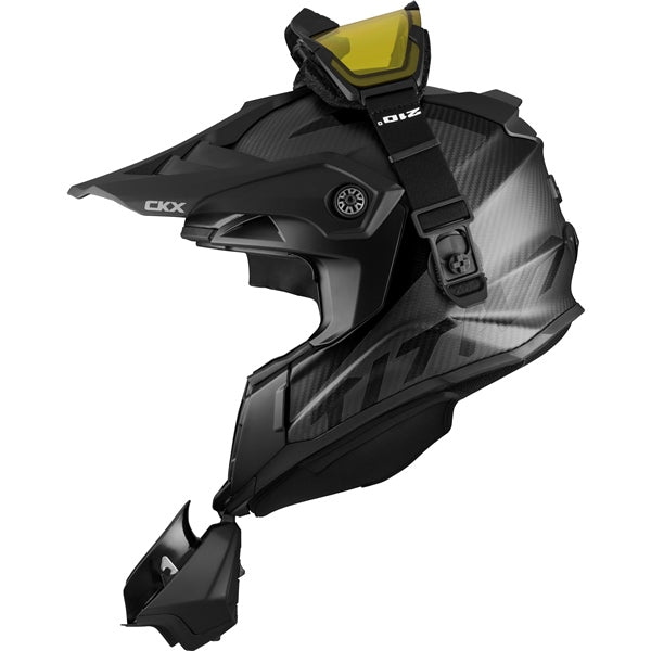 CKX Titan Original Carbon Helmet - Trail and Backcountry Solid - 210° Goggle Included