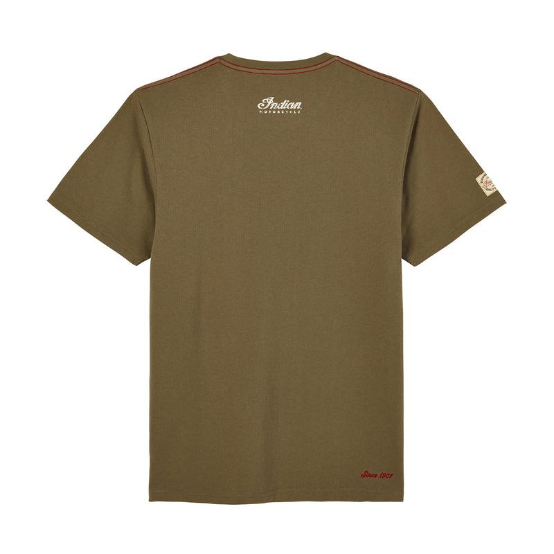 Men's 2 Color Script T-Shirt, Khaki