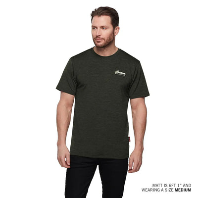 Men's Established Script Athlete T-Shirt, Khaki