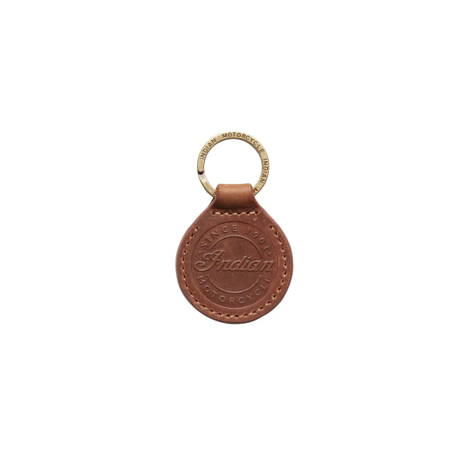 Circle Leather Key Ring