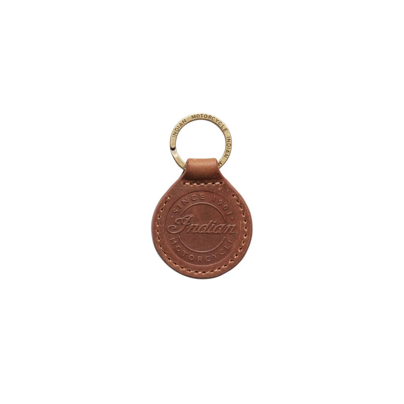 Circle Leather Key Ring