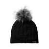 Women's Cable Knit Removable Pom Beanie