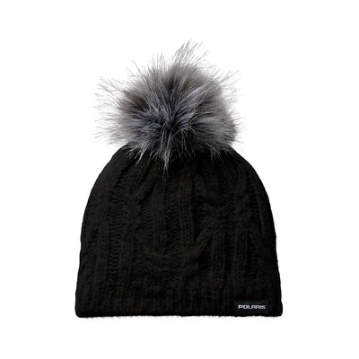 Women's Cable Knit Removable Pom Beanie