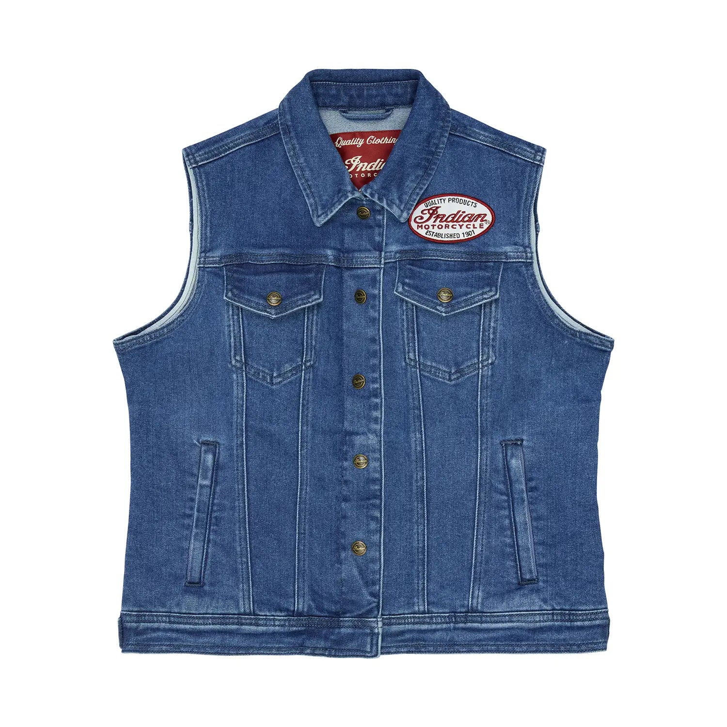Women's Portland Denim Vest, Blue