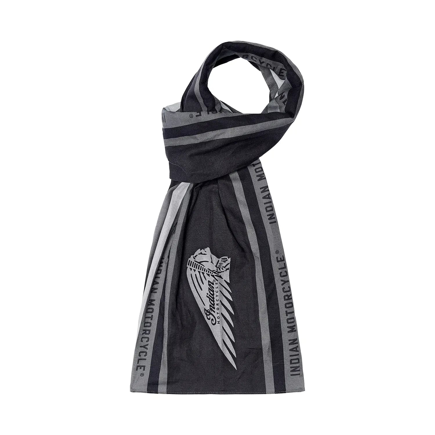 Headdress Cotton Linen Scarf, Black