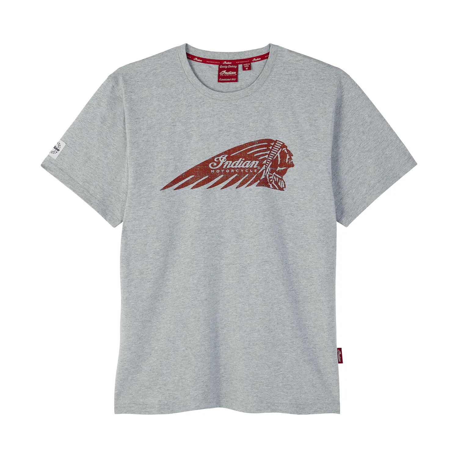 Men's Distressed Headdress Marl T-Shirt, Gray