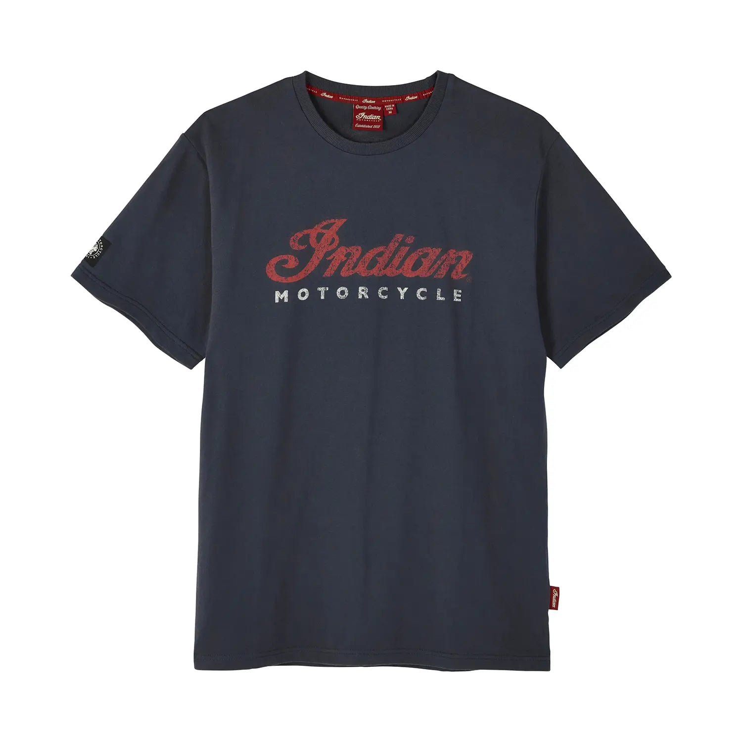Men's 2 Color Script Logo T-Shirt, Navy