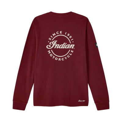 Men's Script Icon Pocket Long Sleeve T-Shirt, Port