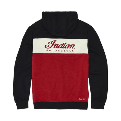 Men's Script Logo Colorblock Hoodie, Red