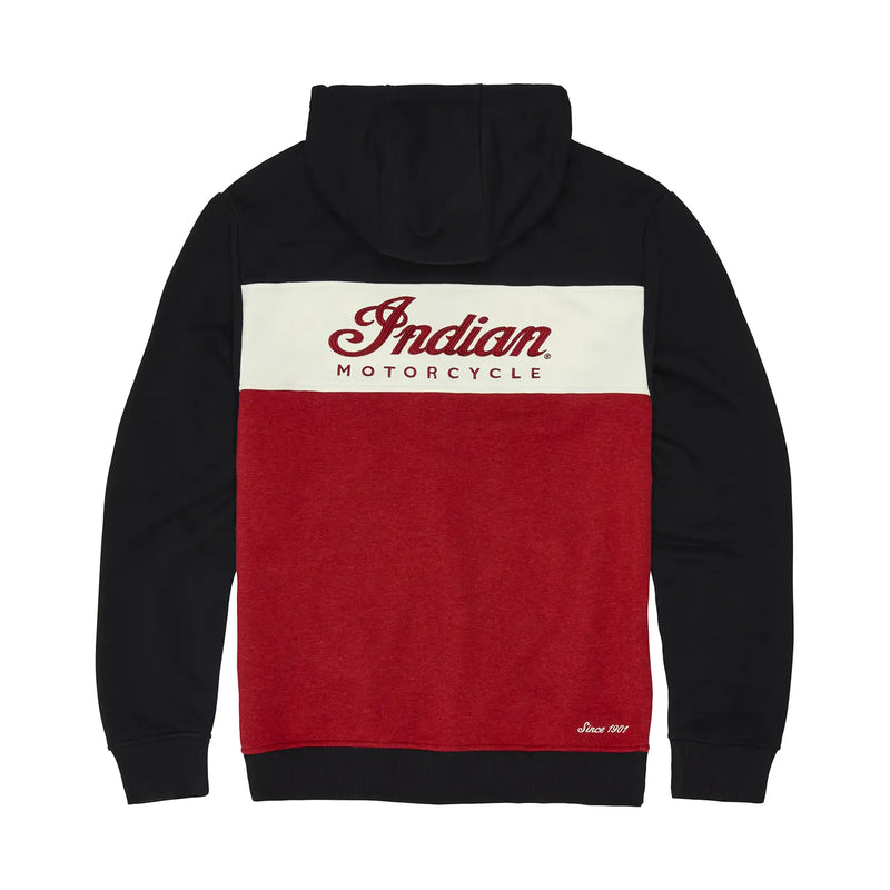 Men's Script Logo Colorblock Hoodie, Red
