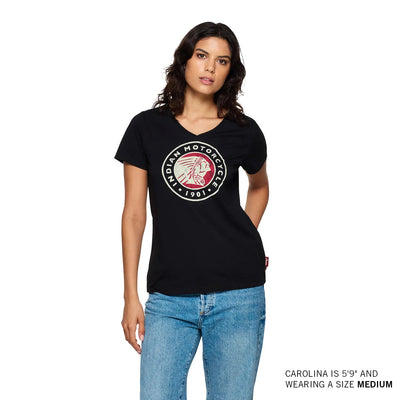 Women's Headdress Icon T-Shirt, Black