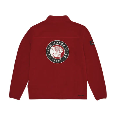 Men's Zip Thru Fleece Top, Red