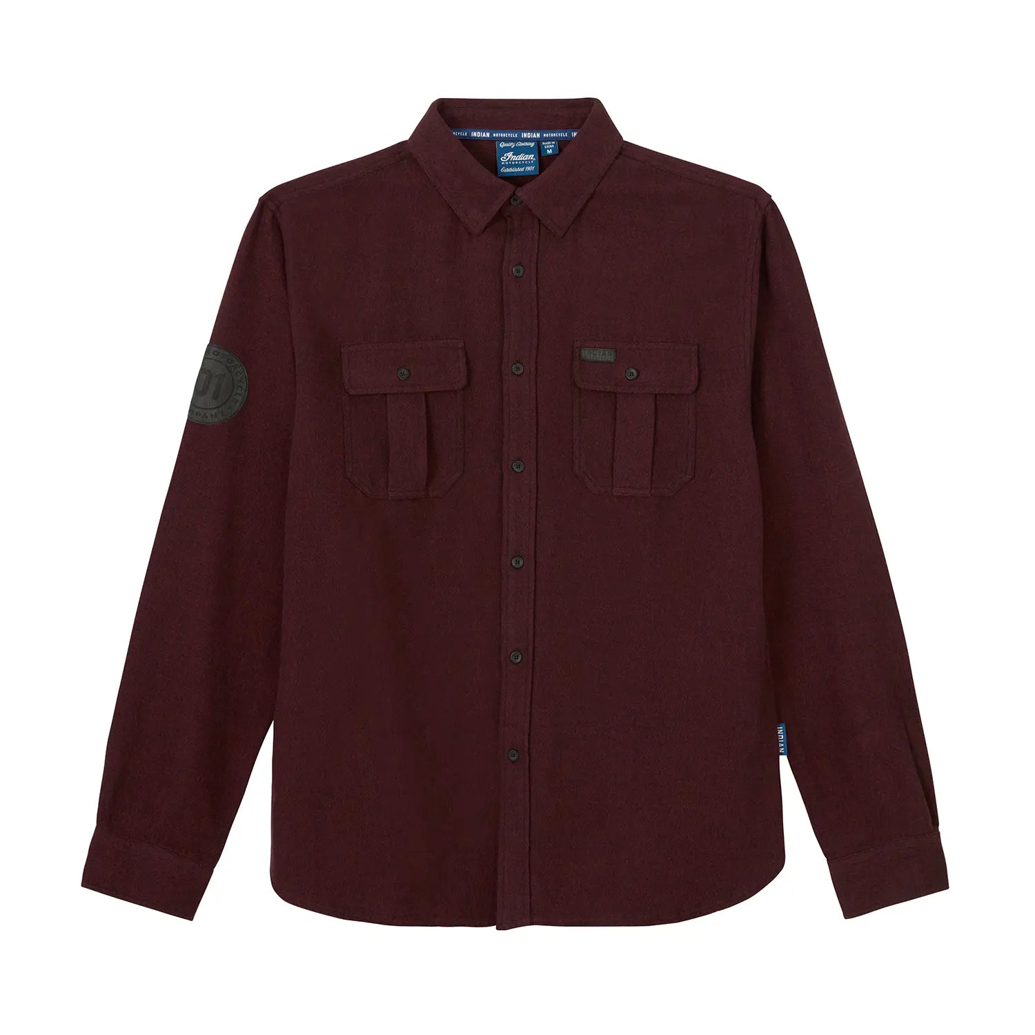Men's Flannel Twill Shirt, Red