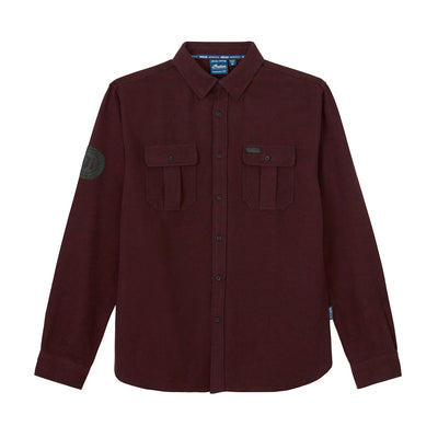 Men's Flannel Twill Shirt, Red