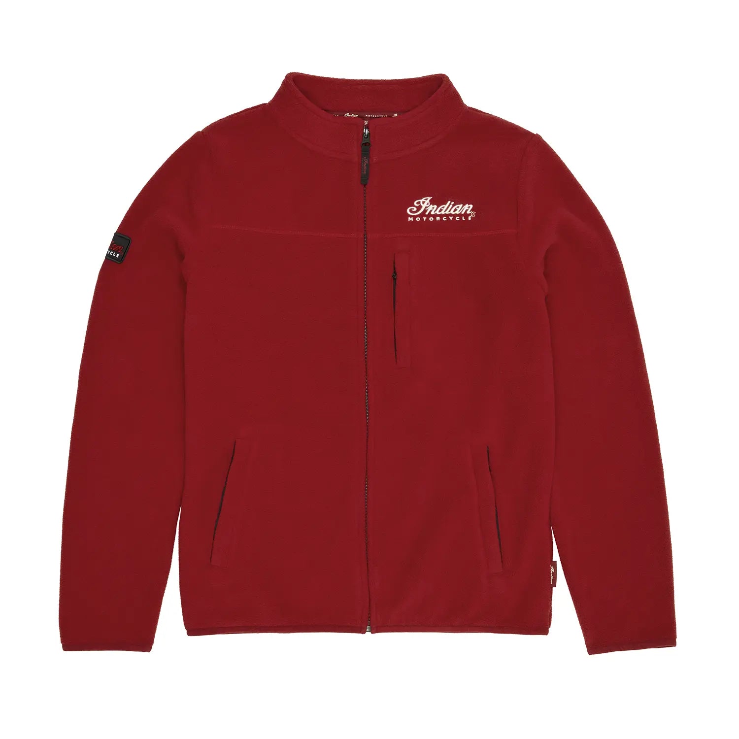 Women's Zip Thru Fleece Top, Red