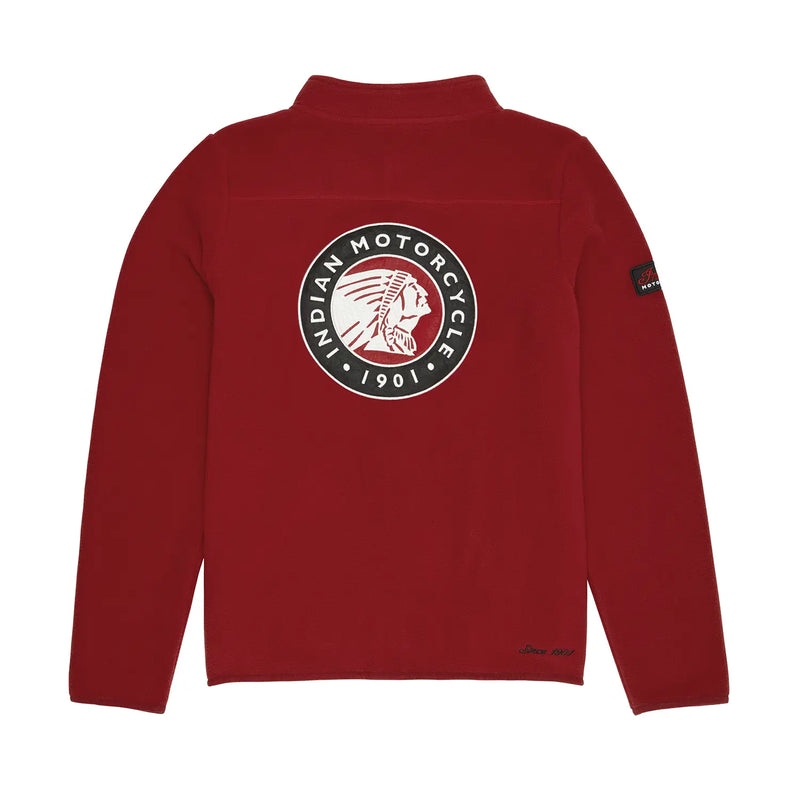 Women's Zip Thru Fleece Top, Red