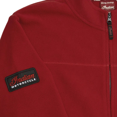 Women's Zip Thru Fleece Top, Red