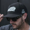 Headdress Flat Brim Cap, Black