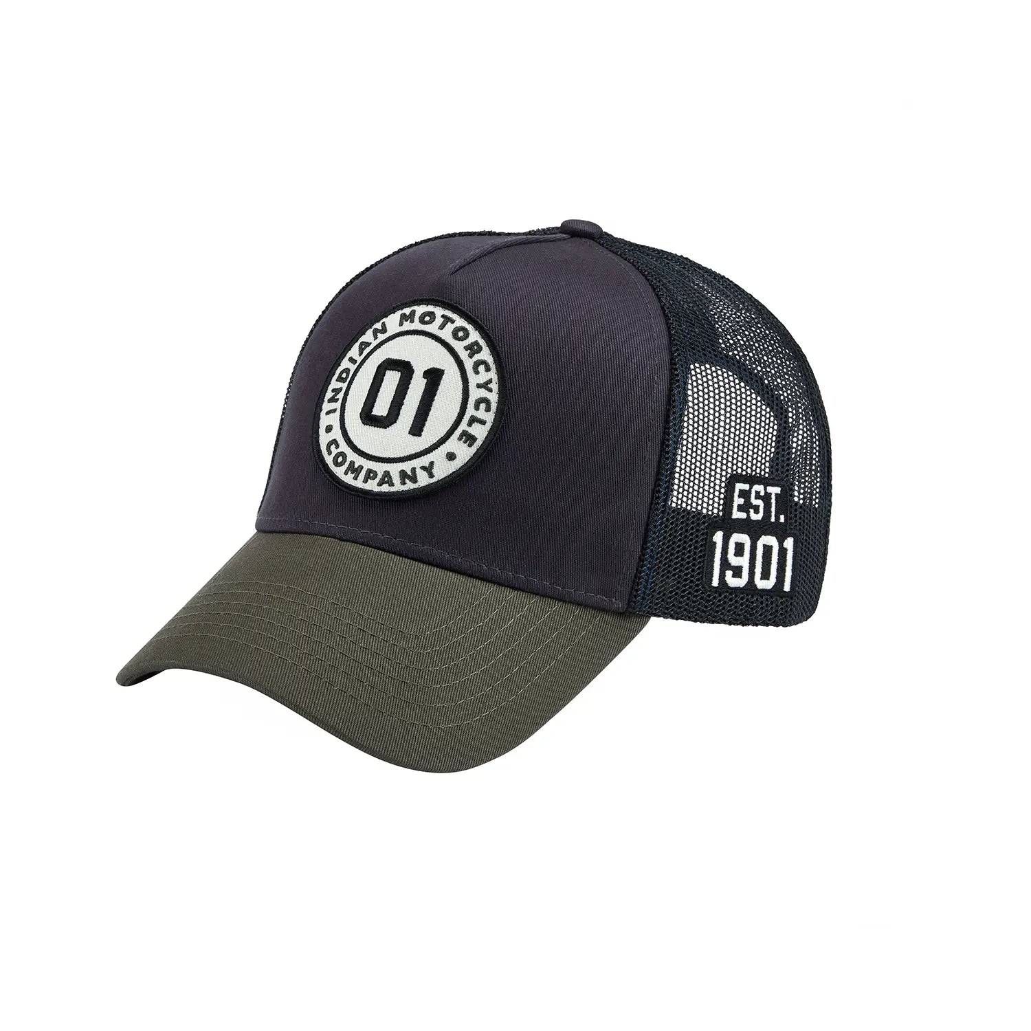 01 Patch Trucker Cap, Gray