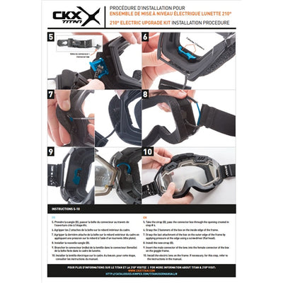 CKX Titan Original Carbon Electric Combo Helmet – Trail and Backcountry Solid - 210° Goggle Included