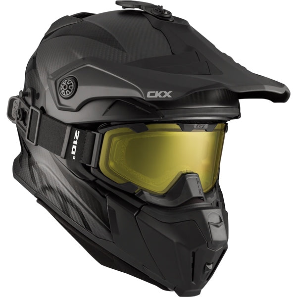 CKX Titan Original Carbon Helmet - Trail and Backcountry Solid - 210° Goggle Included