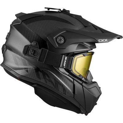 CKX Titan Original Carbon Helmet - Trail and Backcountry Solid - 210° Goggle Included