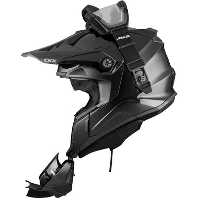 CKX Titan Original Fiberglass Electric Combo Helmet – Trail and Backcountry Solid - 210° Goggle Included