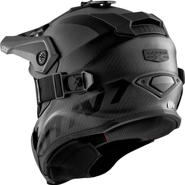 CKX Titan Original Carbon Electric Combo Helmet – Trail and Backcountry Solid - 210° Goggle Included