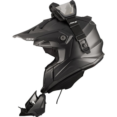 CKX Titan Original Fiberglass Electric Combo Helmet – Trail and Backcountry Solid - 210° Goggle Included