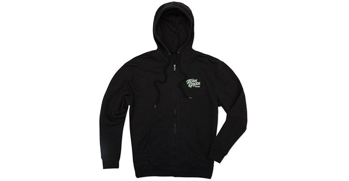 TEAM GREEN ZIP UP HOODED SWEATSHIRT MEN'S