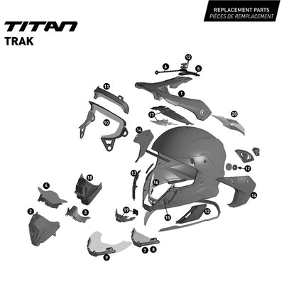 CKX Titan Original Carbon Helmet - Trail and Backcountry Trak - 210° Goggle Included