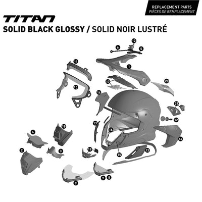 CKX Titan Original Helmet - Trail and Backcountry Solid - 210° Goggle Included