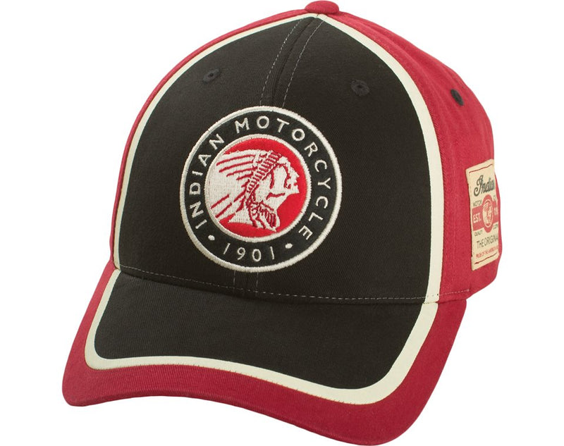 Indian Motorcycle Circle Patch Hat - Red/Black