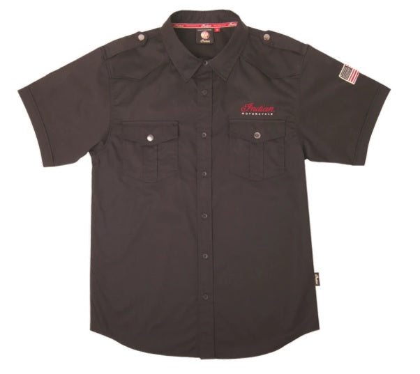Men's Short Sleeve Casual Shirt - Black
