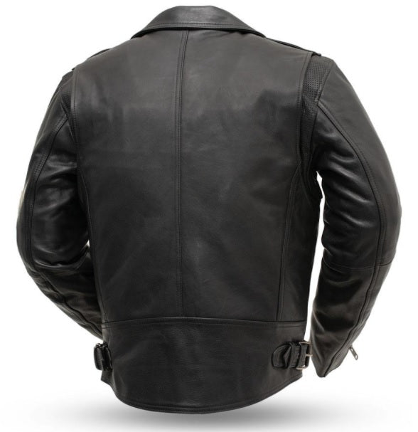 Men's Enforcer Leather Moto Jacket - Black