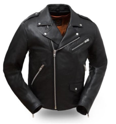 Men's Enforcer Leather Moto Jacket - Black