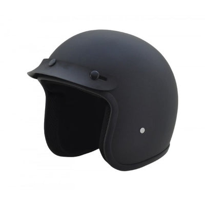 3/4 Open Face With Visor - Matte Black