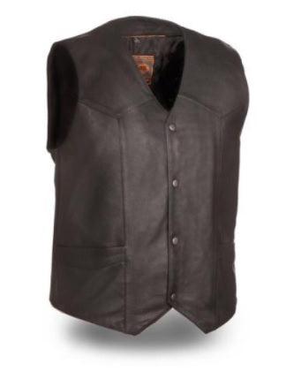 Men's Texan Leather Moto Vest