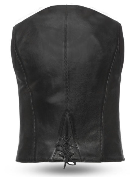 Women's Savannah Leather Moto Vest